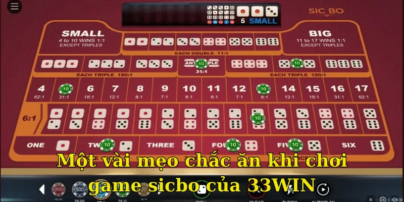 Một vài mẹo chắc ăn khi chơi game sicbo của 33WIN