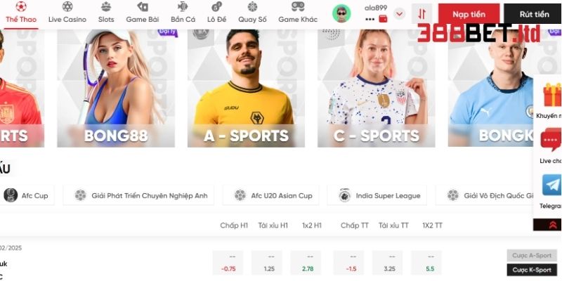 388BET nhiều loại hình giải trí