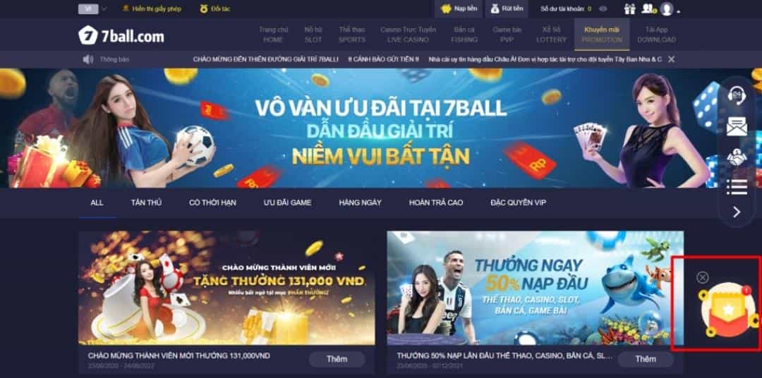 Ảnh Chơi xóc đĩa tại 7Ball để rinh về nhiều khuyến mãi hấp dẫn