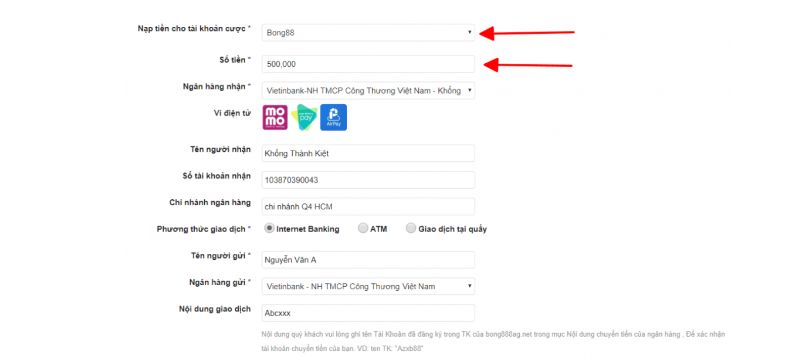 Hướng dẫn cách chơi bong88 nạp tiền