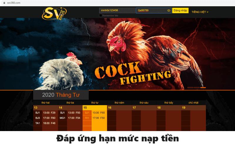 Người chơi phải đáp ứng hạn mức nạp tiền của SV388