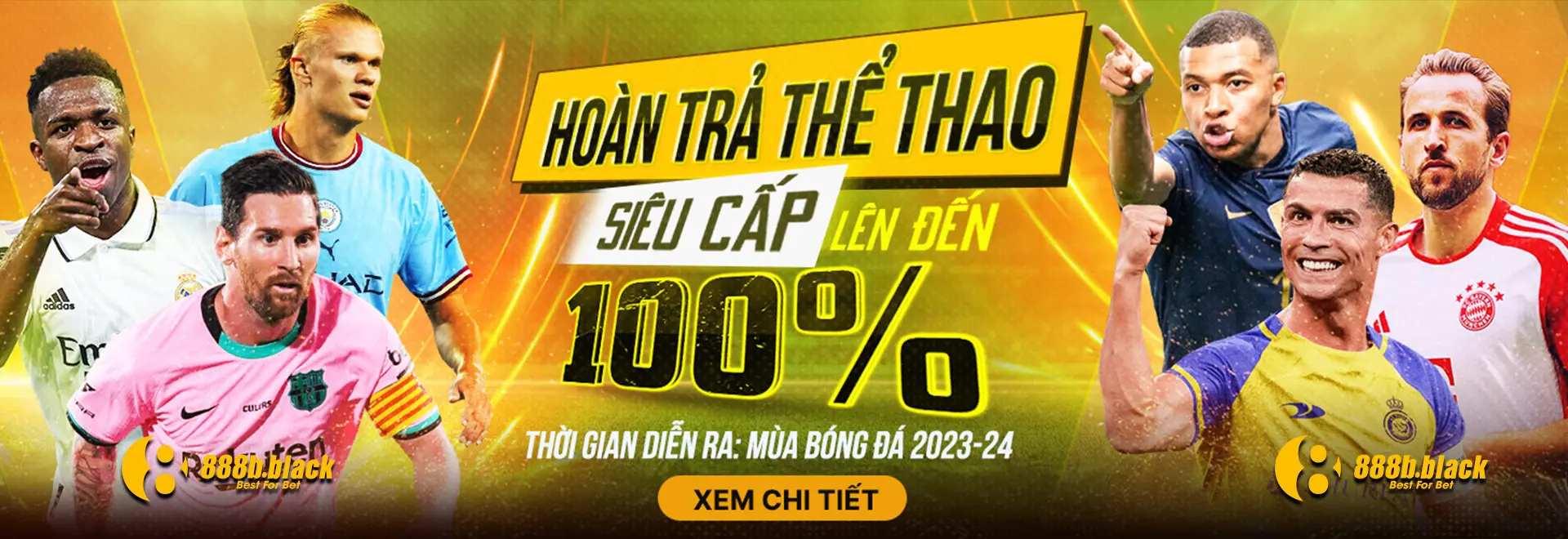 Banner giới thiệu khuyến mãi thể thao 888B