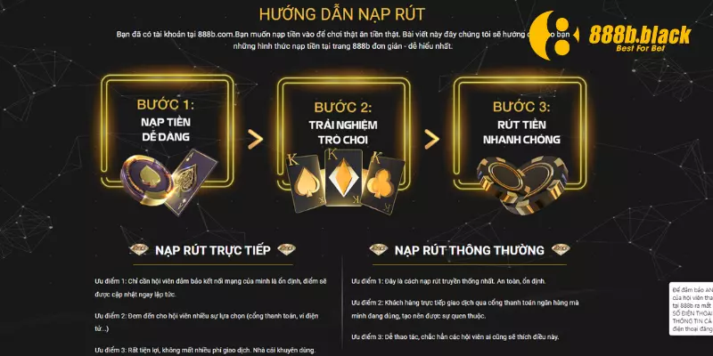 Hướng dẫn chi tiết các bước nạp rút tiền siêu tốc và bảo mật