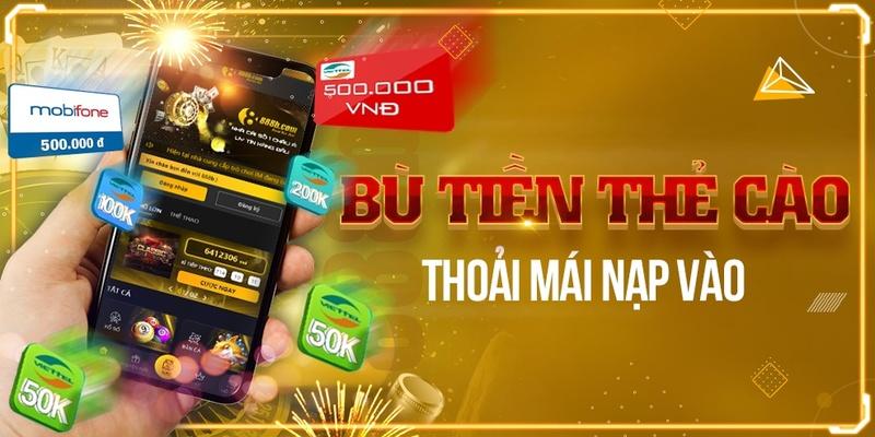 Khuyến mãi bù tiền thẻ cào lên tới 25% giá trị 