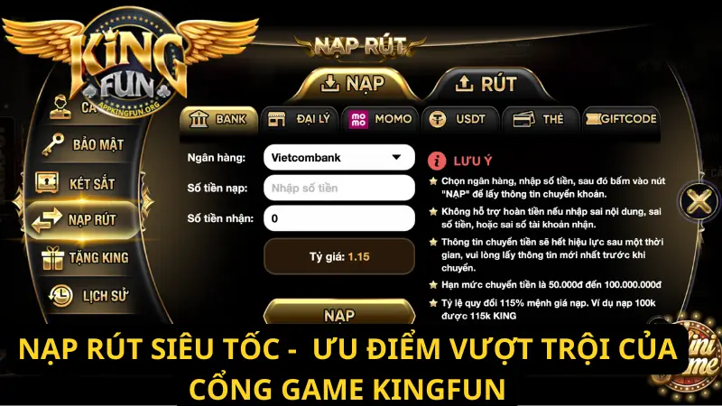 Những ưu điểm vượt trội của cổng game Kingfun