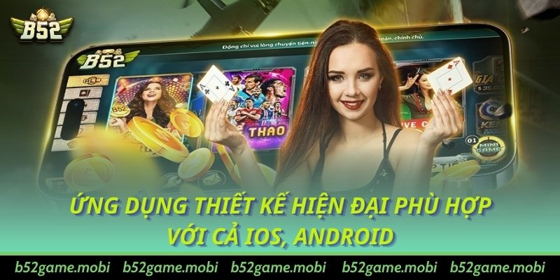 Ứng dụng thiết kế hiện đại phù hợp với cả IOS, Android