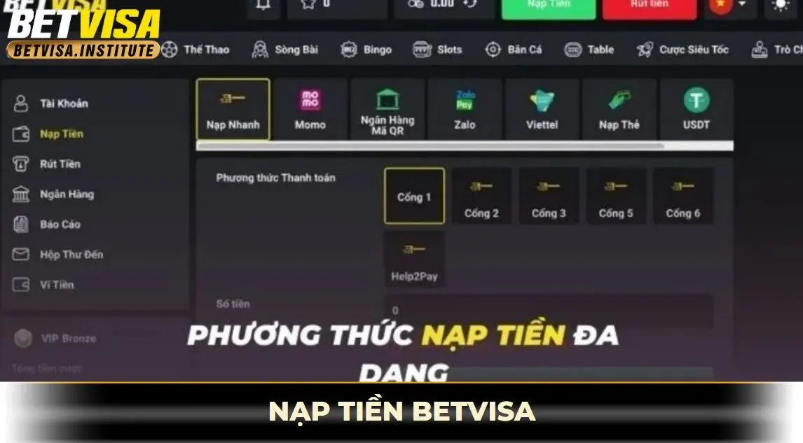 Nạp tiền betvisa