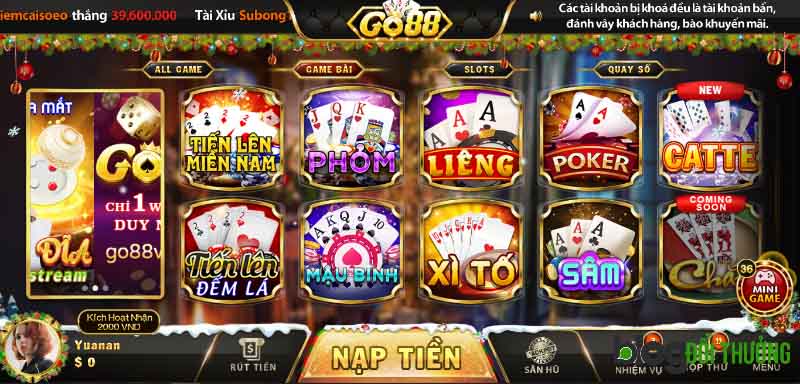 Kho game bài đa dạng và đặc sắc