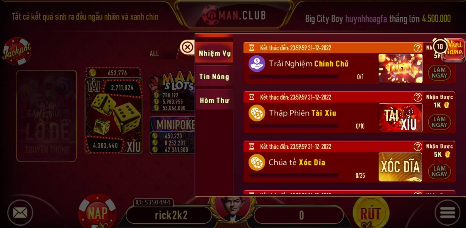 Ưu điểm khi tham gia chơi tại Man Club