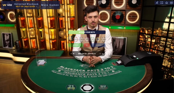 W88 Blackjack Trực Tuyến
