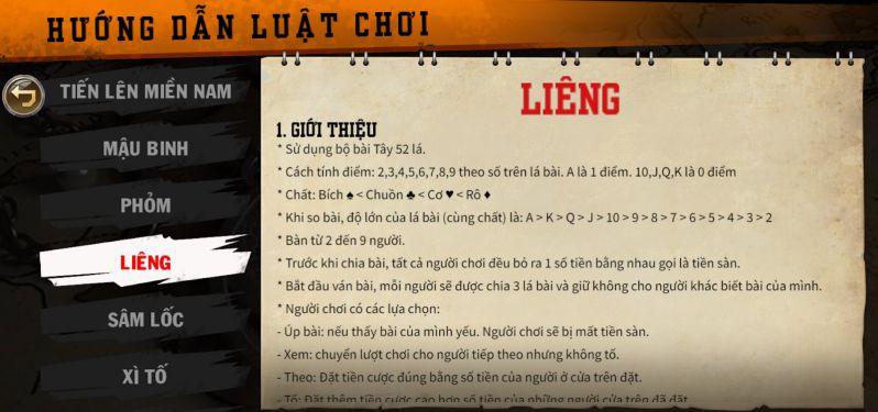 Game bài Liêng