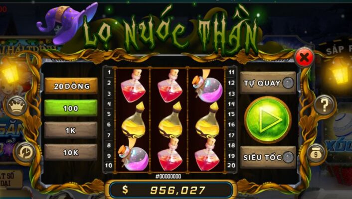 Game đổi thưởng quay slot Lọ Nước Thần giao diện dễ chơi, đẹp mắt