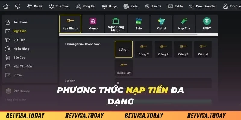Bổ sung vốn vào ví cược
