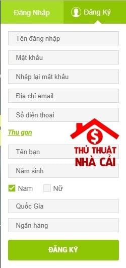Đăng ký tài khoản nhà cái