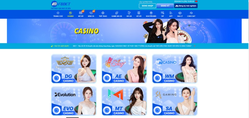 Sảnh Casino hàng đầu tại F8BET Sảnh Casino hàng đầu tại F8BET