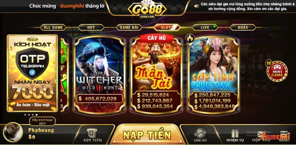 Slot Go88 với chủ đề thú vị
