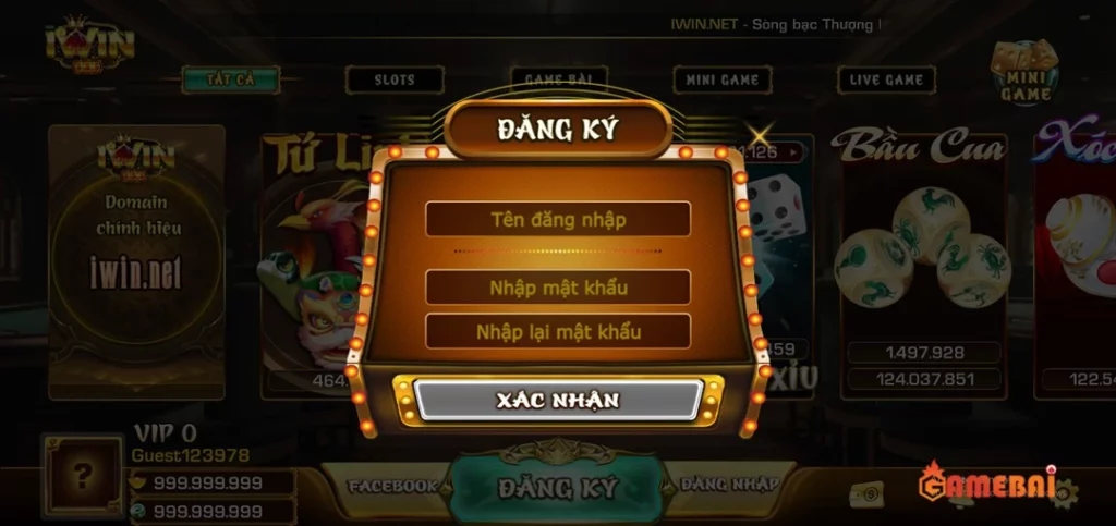 Đăng ký tài khoản game iWin rất đơn giản