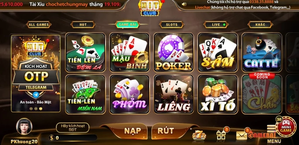 Game bài đổi thưởng Hitclub yêu thích của nhiều người chơi cá cược