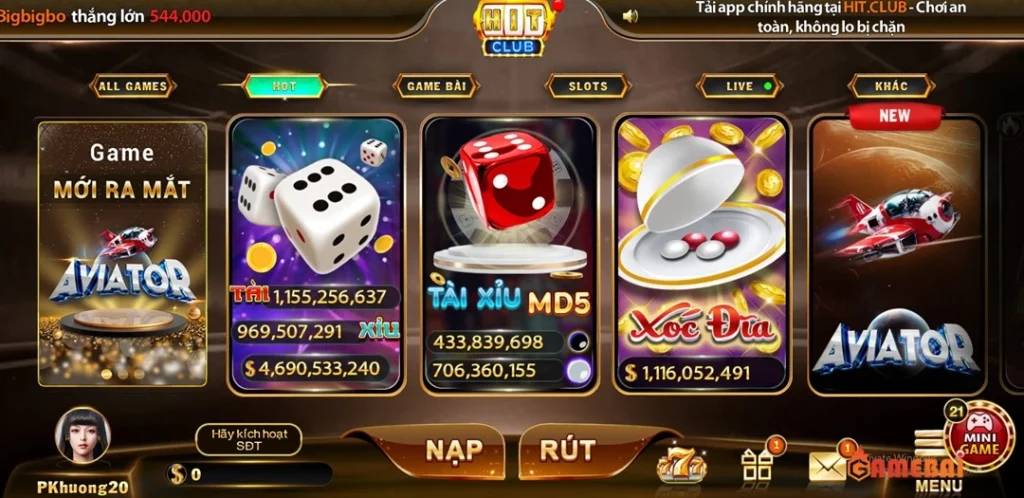 Kho game đổi thưởng với các tựa game nổi bật
