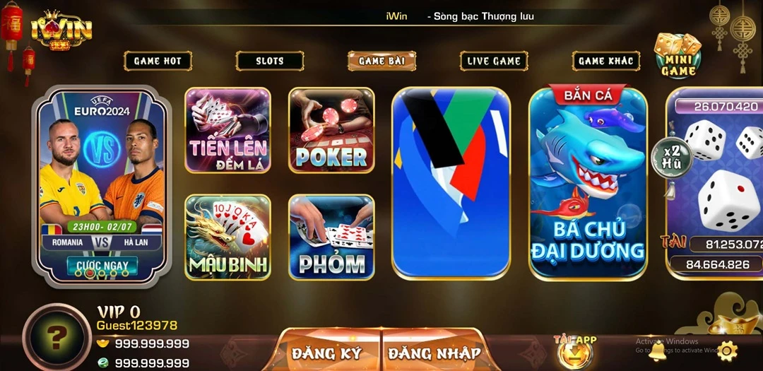 App Iwin chơi xì dách nhiều tính năng hiện đại