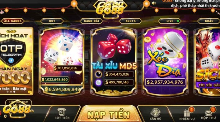 Đánh giá cổng game đổi thưởng Go88 - Thiên Đường Cờ Bạc Trực Tuyến Đáng Tin Cậy 4 Cac-loai-tro-choi-tai-Go88