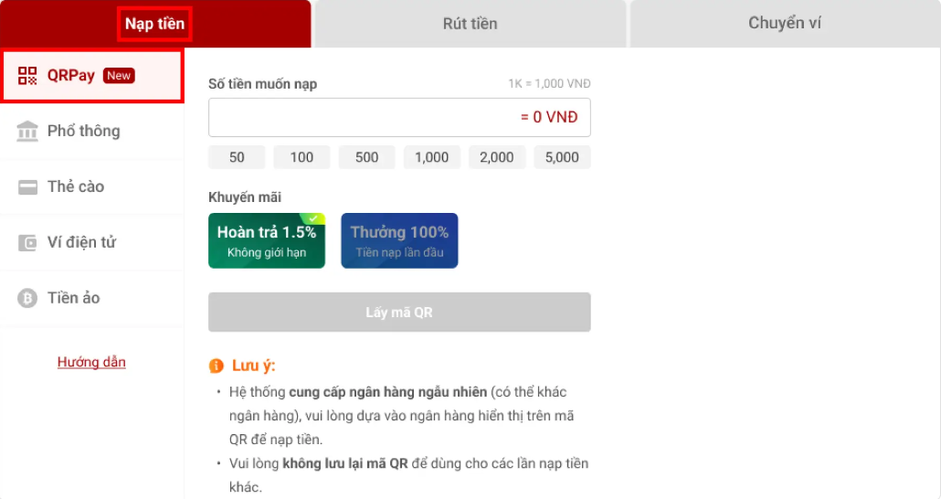 Đánh giá cổng game đổi thưởng MIBET - An Toàn và Hấp Dẫn Cho Người Chơi Việt 3 Huong-dan-nap-rut-tien-tren-Mibet