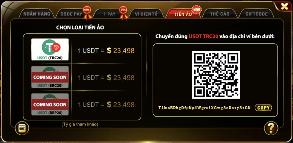 Đa dạng kênh nạp tiền HitClub