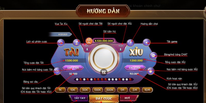 Các tính năng cược trong game Tài Xỉu người mới cần nhớ