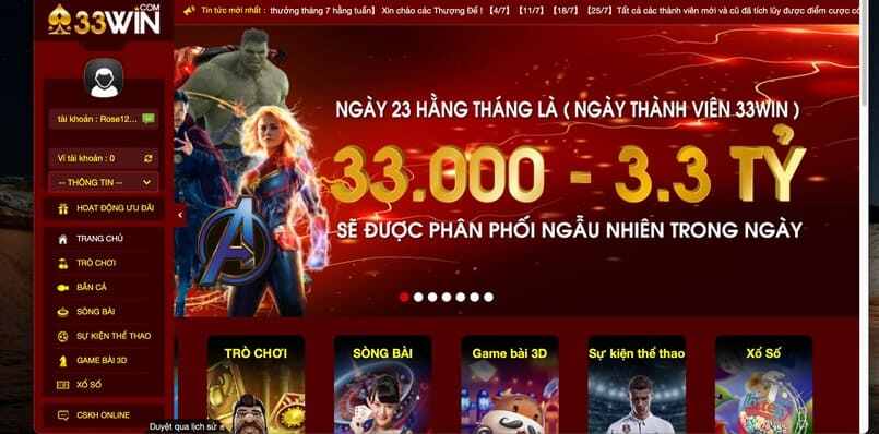 Đánh giá trang chủ 33Win và dịch vụ cá cược đẳng cấp nhất Đánh giá trang chủ 33Win và dịch vụ cá cược đẳng cấp nhất