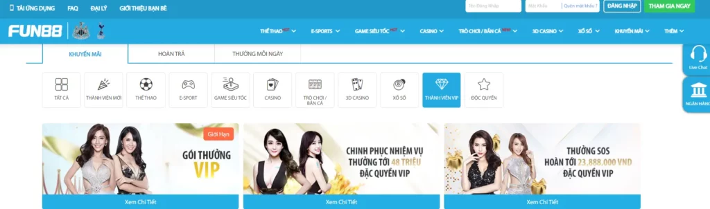 Các khuyến mãi cho thành viên VIP tại nhà cái