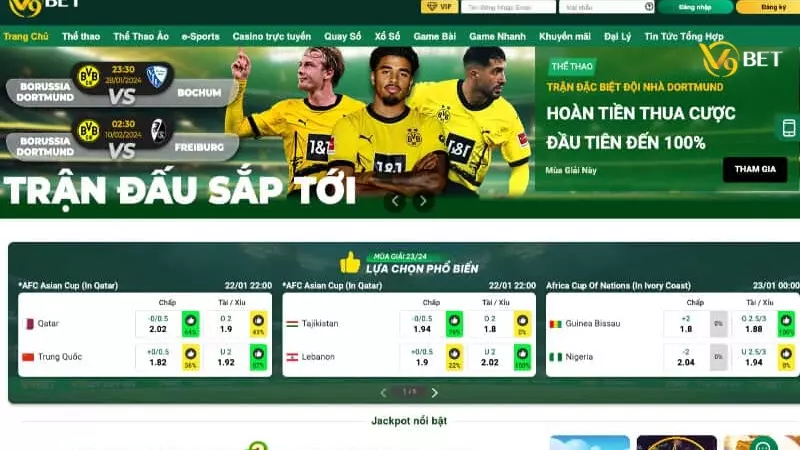 Giao diện và trải nghiệm người dùng trên V9bet