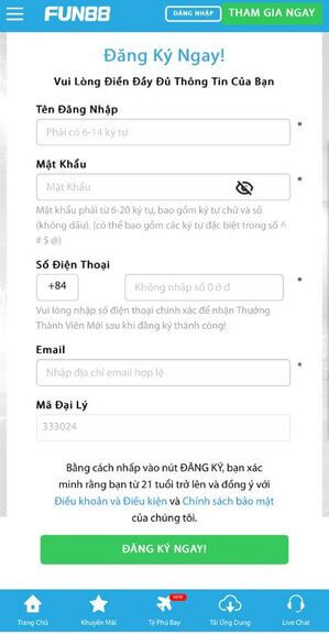 đăng ký fun88 di động