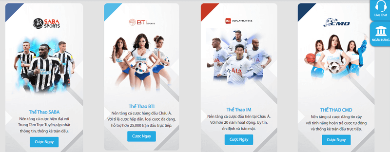 các sảnh thể thao fun88