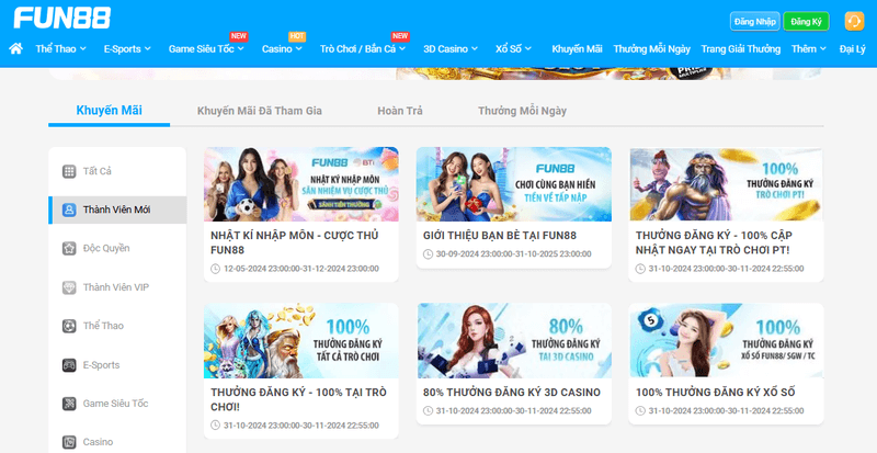 khuyến mãi fun88 mới nhất