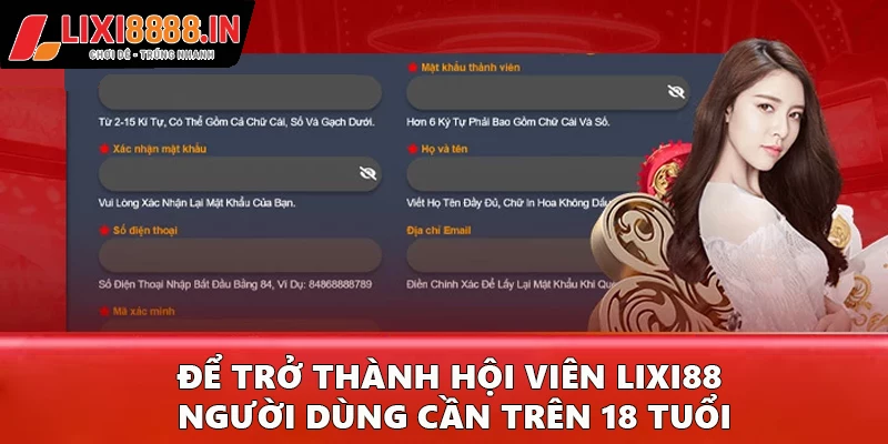 3 bước đơn giản để đăng ký Lixi88