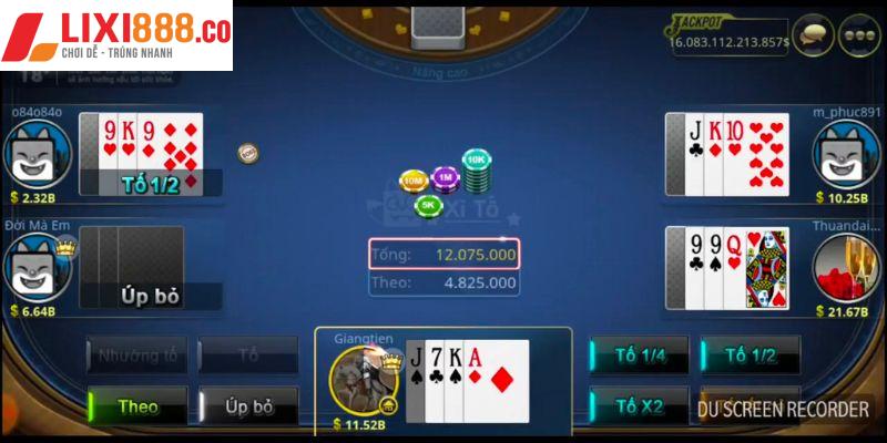 Giới thiệu về game đánh bài xì tố online tại Lixi88 casino