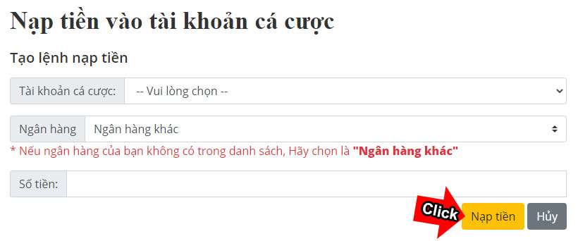 Tạo lệnh nạp tiền LD789
