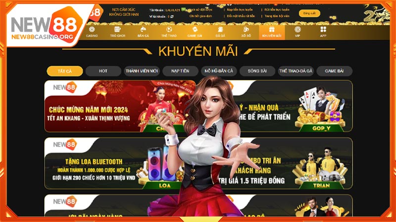 Nhà cái New88 tặng khuyến mãi lớn tri ân thành viên và hội viên mới