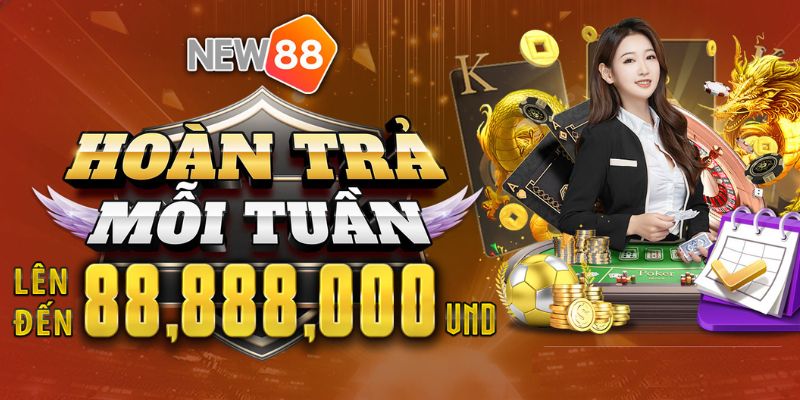 Hoàn trả New88 hàng tuần cho cược thủ tha hồ rinh thưởng
