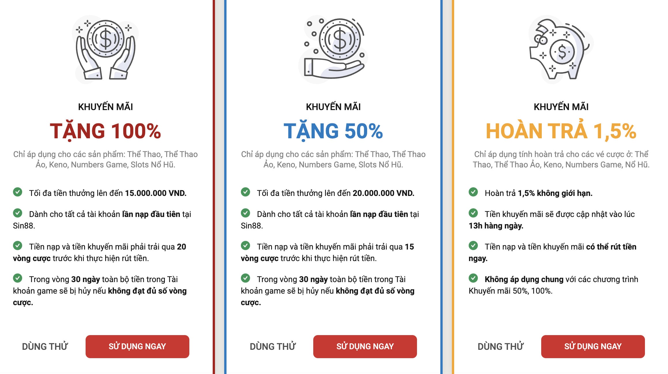 Nhiều khuyến mãi khủng tại nhà cái Sin88 Nhiều khuyến mãi khủng tại nhà cái Sin88