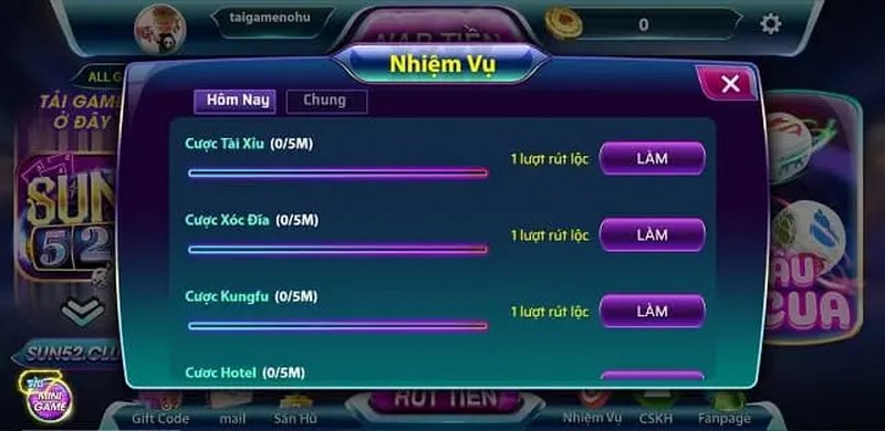 Đăng ký tài khoản để vào cổng game Nohu52, nhập đầy đủ các thông tin cá nhân