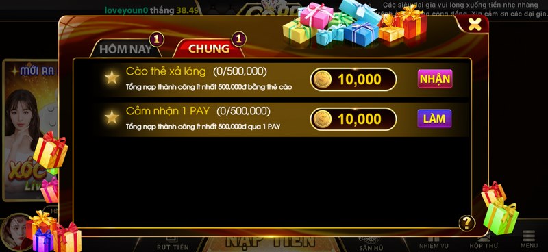 Rất nhiều chương trình khuyến mãi siêu hấp dẫn đang được cổng chơi cung cấp