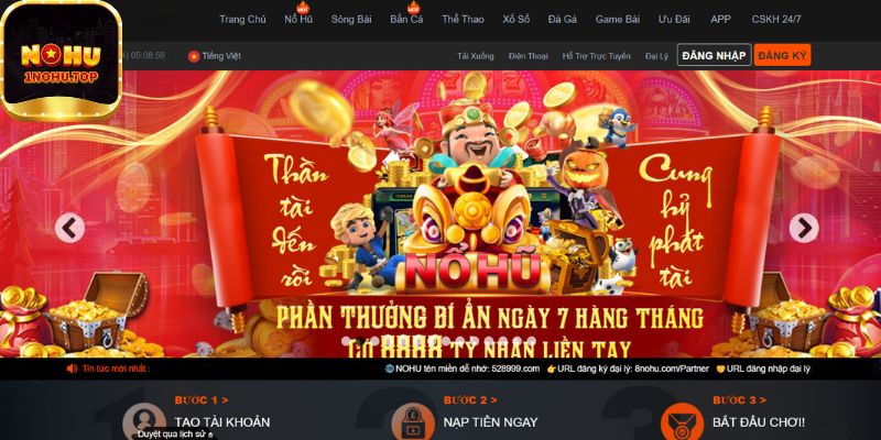 Giới thiệu vài nét về website Nohu tặng tiền