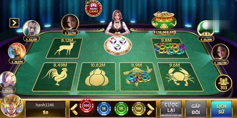 Nổ hũ bầu cua là một trong những trò chơi cực kỳ phổ biến 