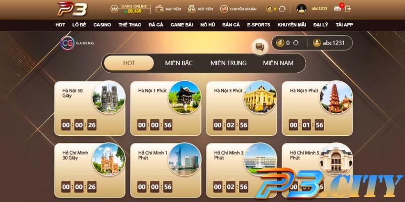 Chọn số đề theo nhà đài tại P3