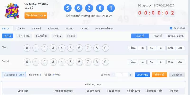 Tính thưởng lô số đề miền Bắc đơn giản
