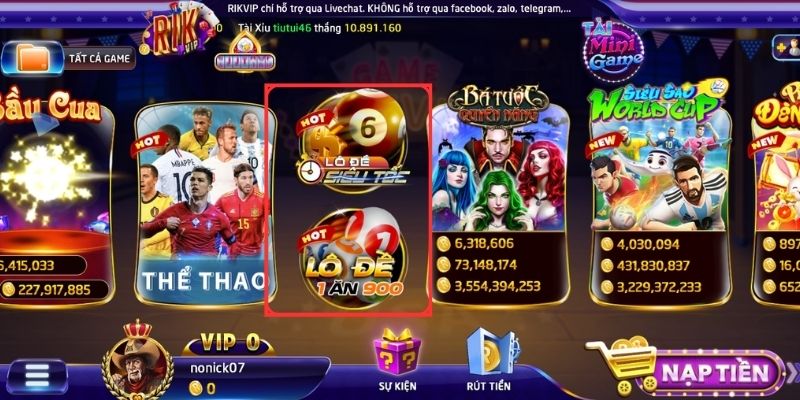Lô đề 1 ăn 900 tại Rikvip - Cơ hội trúng thưởng hấp dẫn