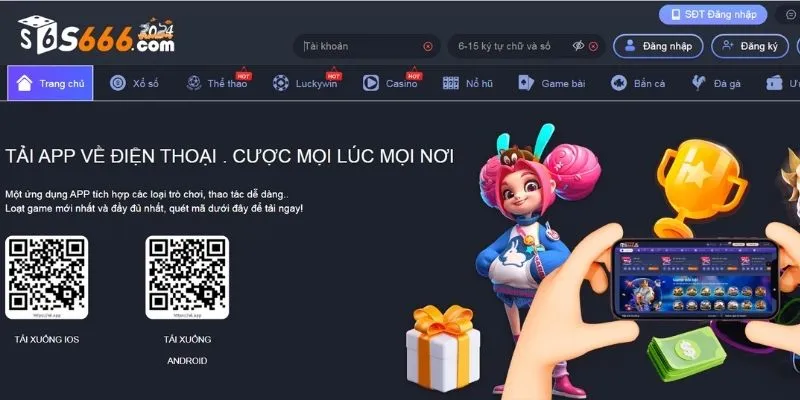 Tải app S666 về điện thoại để cá cược mọi lúc mọi nơi