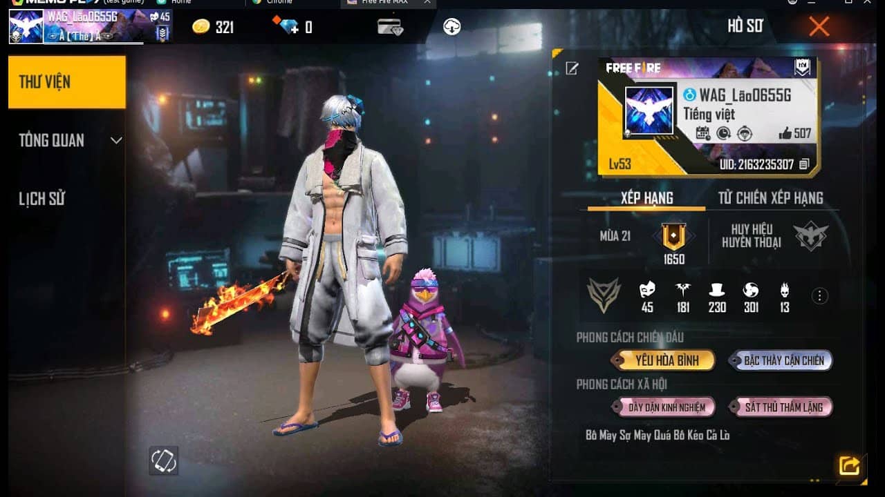Acc Free Fire Giàu vô cùng chất