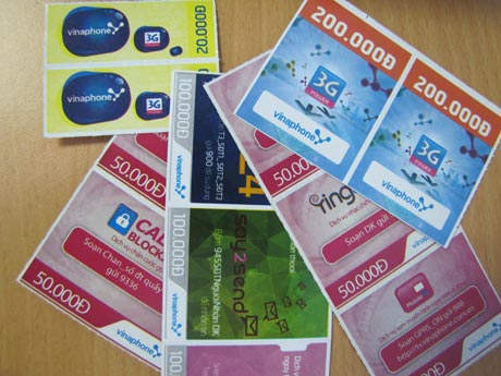 Hình Ảnh Card Vina 100k cùng các mệnh giá khác